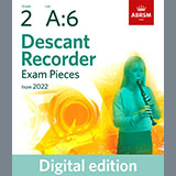 Abdeckung für "Menuetto from Sonata for the Harp (Grade 2 A6 from the ABRSM Descant Recorder syllabus from 2022)" von Althea Talbot-Howard