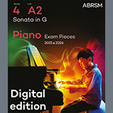 Cover Art for "Sonata in G (Grade 4, list A2, from the ABRSM Piano Syllabus 2025 & 2026)" by Domenico Cimarosa