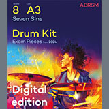 Couverture pour "Seven Sins (Grade 8, list A3, from the ABRSM Drum Kit Syllabus 2024)" par Tony Robinson