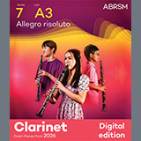 Cover Art for "Allegro risoluto (Grade 7, list A3, from the ABRSM Clarinet Syllabus from 2026)" by Giuseppi Tartini