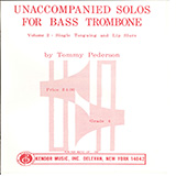 Tommy Pederson Unaccompanied Solos For Bass Trombone, Volume 2 l'art de couverture
