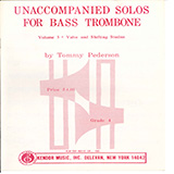 Tommy Pederson Unaccompanied Solos For Bass Trombone, Volume 5 l'art de couverture