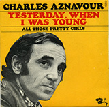Couverture pour "Yesterday When I Was Young" par Charles Aznavour