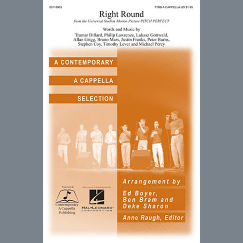 Right Round (arr. Deke Sharon) by Flo Rida TTBB Choir Digital Sheet Music