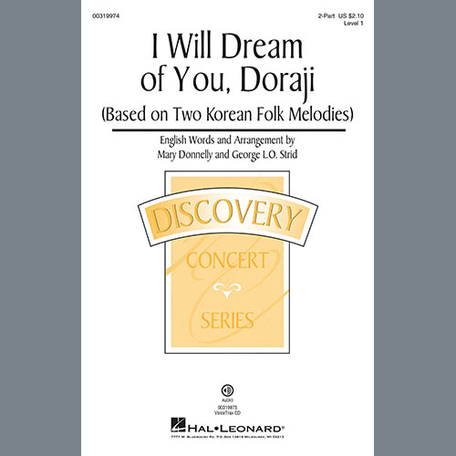 I Will Dream Of You, Doraji (Based on Two Korean Folk Melodies) Noten