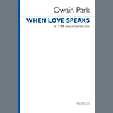 Cover Art for "When Love Speaks" by Owain Park