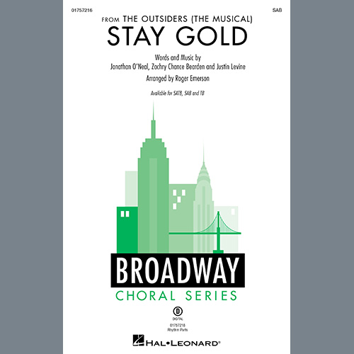 Stay Gold (from The Outsiders) (arr. Roger Emerson)