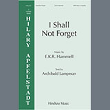 Abdeckung für "I Shall Not Forget" von Evan Hammell