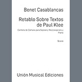 Cover Art for "Retablo sobre textos de Paul Klee - Full Score" by Benet Casablancas