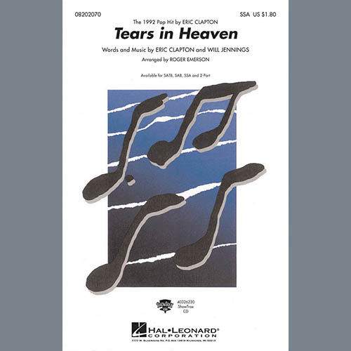 Tears In Heaven Sheet Music by Kirby Shaw (SKU: 00118718) - Stanton's Sheet  Music