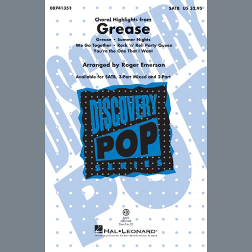 Grease (Choral Highlights) Digital Audio Roger Emerson SATB Choir Audio Full Performance