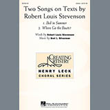 Couverture pour "Two Songs On Texts By Robert Louis Stevenson" par Bret L. Silverman