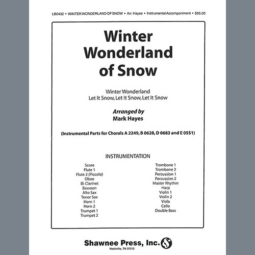 Winter Wonderland of Snow - Tenor Saxophone Sheet Music | Mark Hayes ...