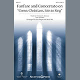 Cover Art for "Fanfare and Concertato on "Come, Christians, Join to Sing" (Handbells)" by Brad Nix