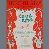 Couverture pour "Here I'll Stay" par Alan Jay Lerner