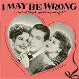 Cover Art for "I May Be Wrong (But I Think You're Wonderful)" by Henry Sullivan